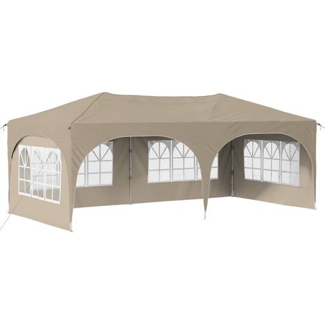 Pop-up Party Tent 575 x 288 x 245 cm Cream Oxford Fabric vidaXL (1/5)