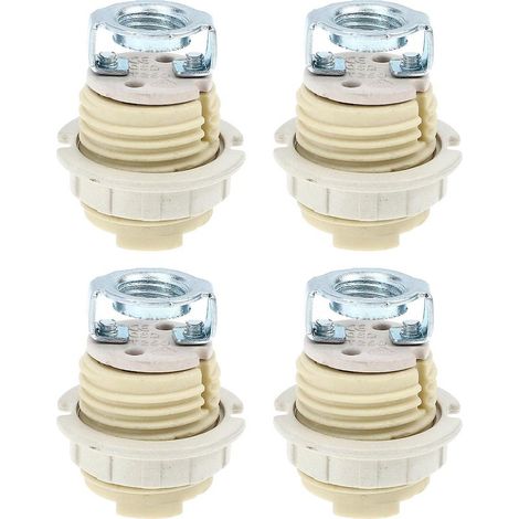 Set mit 4 E12-Fassungen für G9-Glühbirnen, kompatibel mit Kronleuchtern und Lampen. Keramik-Fassungsadapter. (1/5)