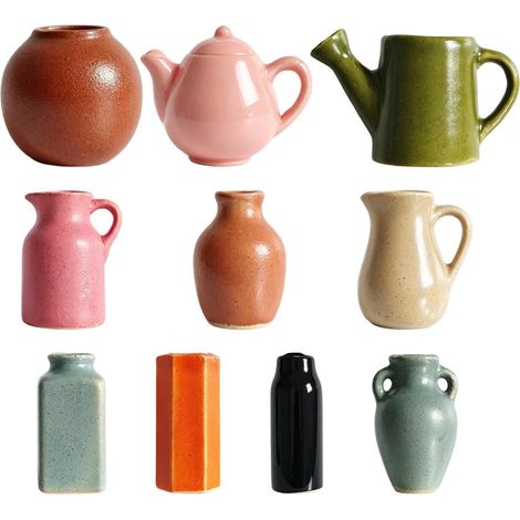 Aimant Vase à Fleurs pour réfrigérateur Petits Autocollants Décoratifs 3D Lot de 10 mini aimants vase pour réfrigérateur pour Maison Salon Cuisine Salle à manger Casier Tableau blanc Mur (1/5)