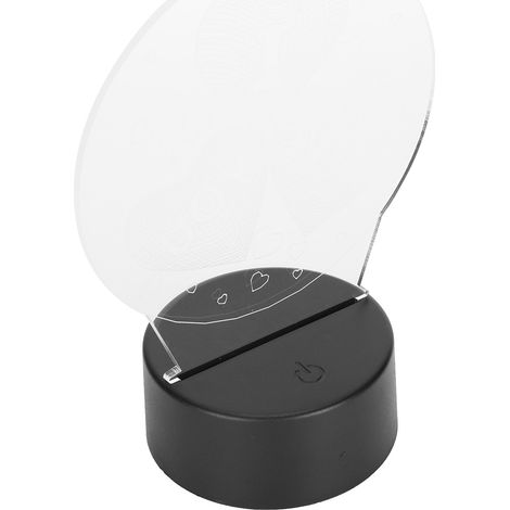 Lampe de nuit 3D « Je t’aime » en forme de cœur, à LED, avec batterie USB et éclairage visuel créatif. (1/5)