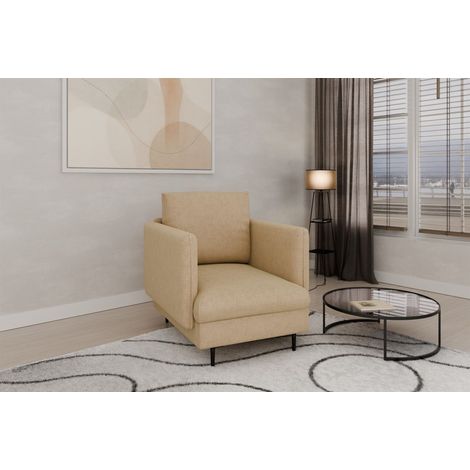 Sessel Designersessel HELMER Stoff Vibe Beige (1/2)