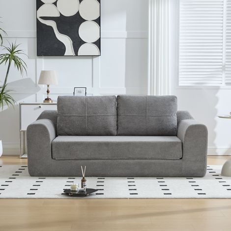 Schlafsessel 2-in-1 klappbar als Boden-Sofabett Stoff OKMYHOME (1/5)