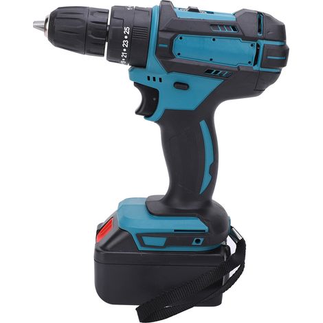 10mm impact drill, lithium battery rechargeable brushless hand drill, small hand drill, electric tool screwdriver, AC110-240V (one battery and one charger) (shipped with battery) (overweight shipment (1/5)