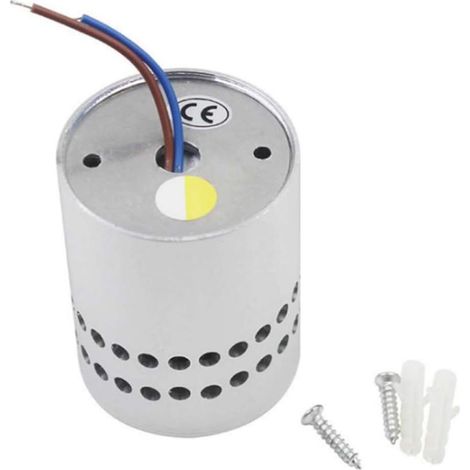 Applique murale Interieur LED Effet moderne 3W blanc chaud en aluminium Lampe de Mur décoratif Pour chambre Enfant couloir Hôtel (1/5)