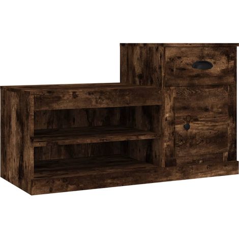 Maison Exclusive - Zapatero madera contrachapada roble ahumado 10