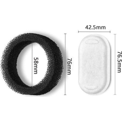 8 Filtres de Rechange pour Fontaine à Eau Chats Chiens 3.2L et 2L Acier Inoxydable avec Charbon et Mousse (1/3)