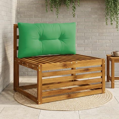 vidaXL Cojín de respaldo PUTTEN 100% Poliéster Verde 80 x 40 x 10 cm (1/5)