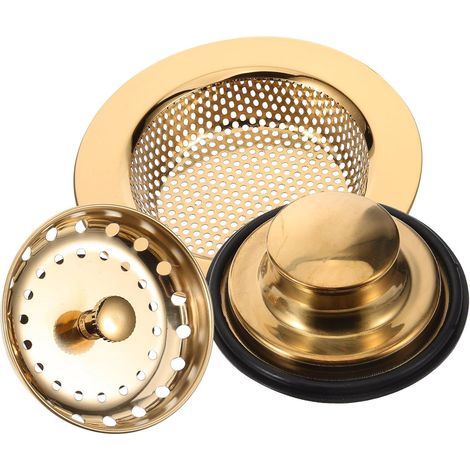 Stainless Steel and Rubber Sink Strainer Kitchen Drain