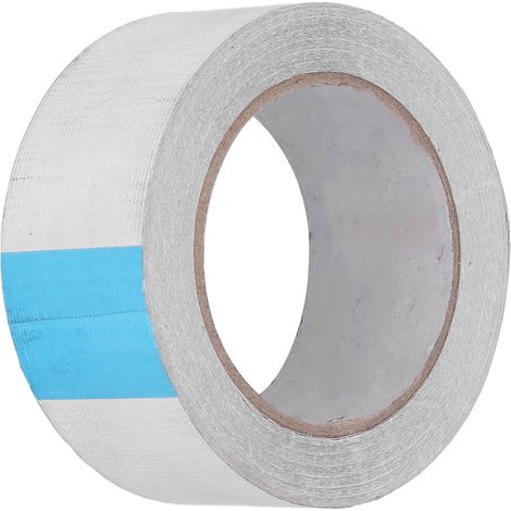 Hitzebeständiges Aluminiumklebeband, silberfarben, für die Reparatur und Isolierung von Lüftungskanälen, 20 m x 50 mm, thermisches Befestigungsband. (1/5)