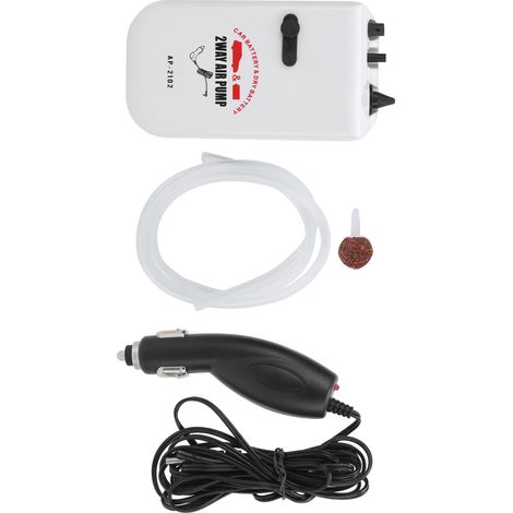Pompe à oxygène portable pour aquarium, silencieuse à double vitesse, 125‑250V, mini aérateur pour voiture et bassin
