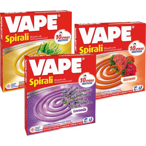 SPIRALI INSETTICIDE PROFUMATE confezione da 10 pezzi- 24 confezione  - VAPE