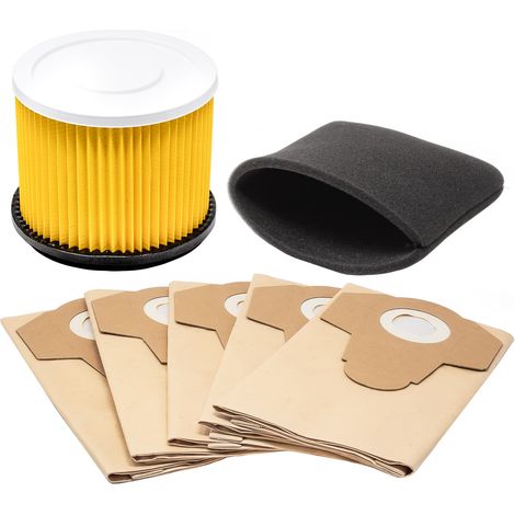 Kit de filtres pour aspirateur AquaVac Boxter Excell – 3 filtres en mousse et 1 filtre sec – Sac 20 litres inclus – Remplacement facile – Fixedbyu (1/5)