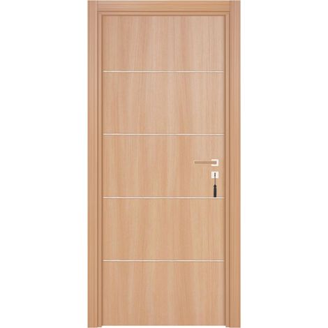 Bloc-porte pose fin de chantier collection PREMIUM Seymour, H.204 x l.73 cm, aspect chêne naturel, réversible