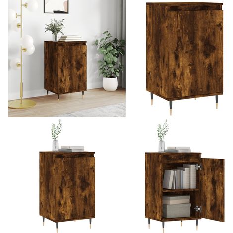 Buffet chêne fumé 40x35x70 cm bois d'ingénierie - Buffet Design - Meuble Rangement - Armoire Cuisine - Commode Salon - Mobilier Contemporain - Home & Living (1/5)