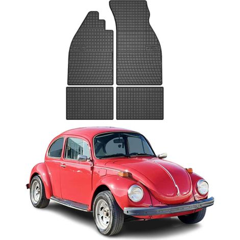 OMAC Tapis de Sol Compatible avec VW Beetle 1980-2003 Caoutchouc Noir