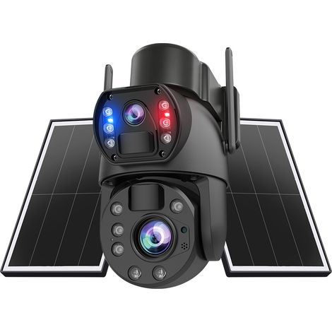 Caméra de surveillance solaire WiFi AOV 36x zoom optique extérieure étanche IP66, dôme PTZ 3 pouces mixte métal plastique, alimentation solaire + batterie lithium intégrée, vision nocturne infrarouge (1/4)