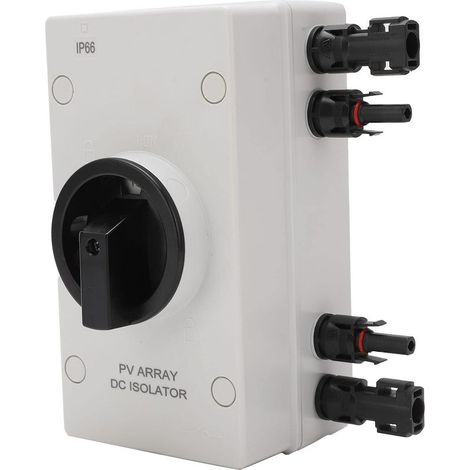 Ej.Life 1000V 32A Solaire PV DC Isolateur Disconnect Switch, IP66 Système Solaire Imperméable Combiner Box Solaire Isolateur PV pour RV, Bateaux, Système D'alimentation Solaire A (1/5)
