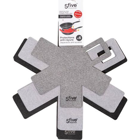 Pack de 6 Fieltros Protectores para Base de Sartenes (1/4)