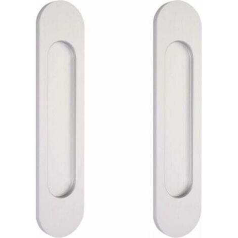 [NON UTILIZZATO] maniglie autoadesive ovali per porte scorrevoli (15 cm), in alluminio a filo, non richiedono foratura