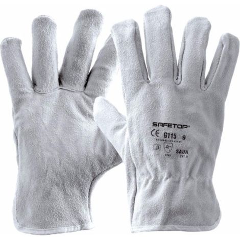 Guantes de seguridad en piel serraje Sada 10 Blanco
