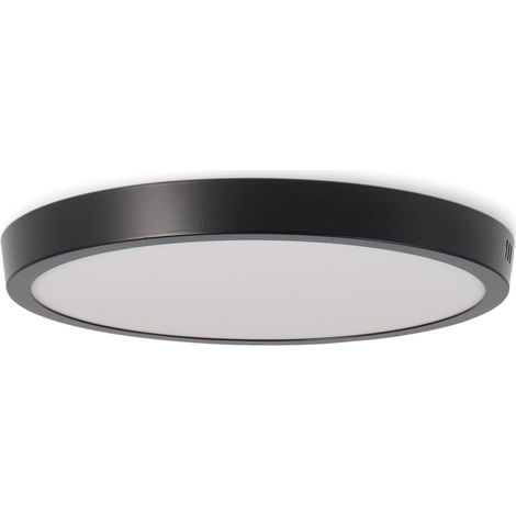 IluminaShop - Plafon de Superficie Negro Circular 25W CCT