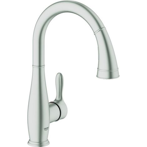 Robinet de lavabo EH Parkfield 302151 avec douchette intégrée supersteel (1/6)