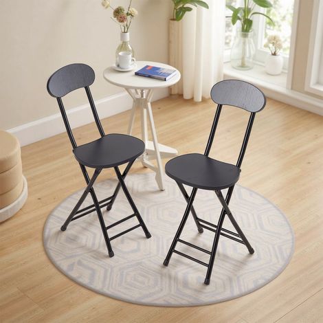2Pcs Portable Foldable Dining Chairs (1/4)