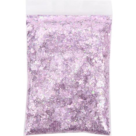 Nail Glitter 50g PET Dream Pink Hexagonal Resin Sequins for Body Face Hair Make Up Nail Art MHB‑22916 (1/5)