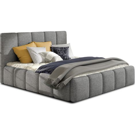 Letto con contenitore con base Klaus grigio 180x200 (1/4)