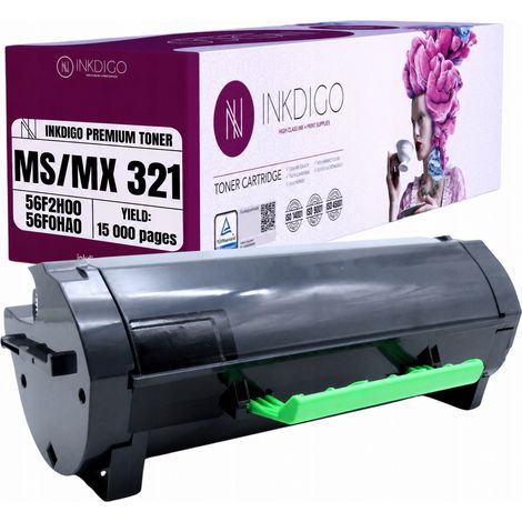 Inkdigo Toner 56F0HA0 kompatibel mit Lexmark MS321dn, MX321adn, MS421dw, TÜV-zertifiziert (1/5)