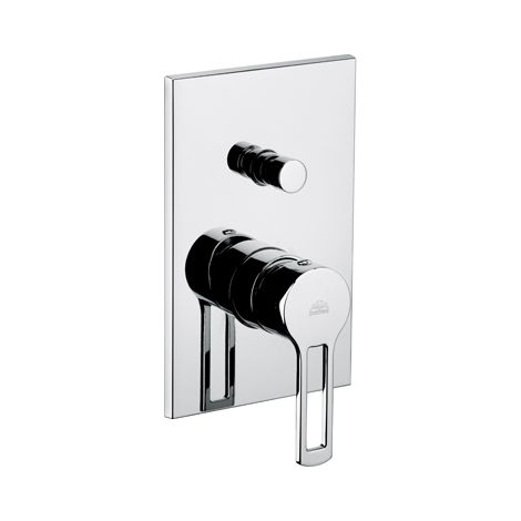 Paffoni Ringo Mitigeur de douche a' encastrer avec inverseur en laiton chrome' - Pie'ces de'tache'es et accessoires pour robinetterie de salle de bain (1/2)