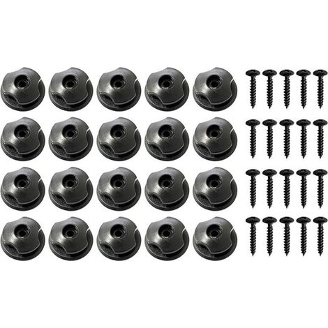 Crochet Bache - Plastique Rigide - Diamètre 8 mm - Pour Filet Remorque Bache Remorque - Lot de 20 Pièces (1/5)