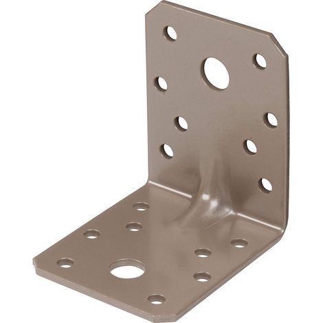 Alberts 300548 Squadretta di Giunzione angolare Rinforzata con nervatura di Rinforzo, Acciaio, 70 x 70 x 55 mm