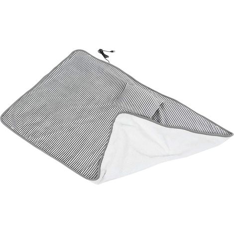 Couverture chauffante, avec housse de coussin pour câble USB, pour bureau à domicile(Gris foncé) (1/5)