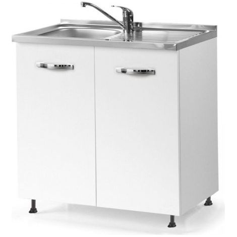 Sottolavello cucina componibile con ante 80 cm bianco