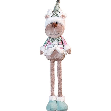 Ausziehbare Weihnachtspuppe mit Beinen, Cartoon-Partydekoration, 70 cm großer Hirsch, Weihnachtsgeschenk (1/3)