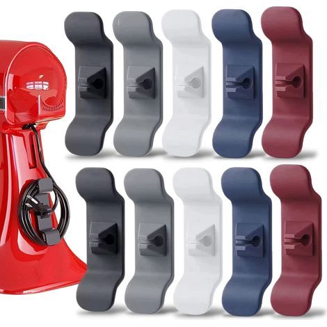 GENERIC-Organiseur de cordon pour appareils de cuisine, lot de 10 enrouleurs de cordon pour rangement de petits appareils ménagers, mixeur, mixeur, cafetière, autocuiseur et friteuse à air (1/5)