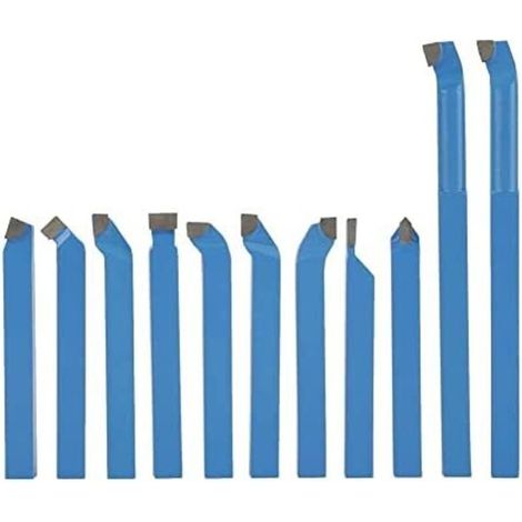 11Pcs Outils de tour Bits, Tour de coupe au carbure Ensemble d'outils de tournage Ensemble de fraisage de soudage pour tour à métal