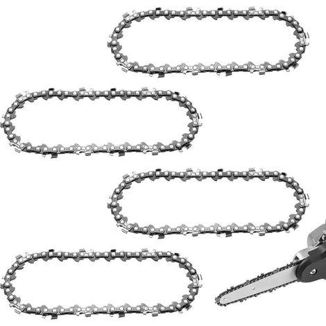 10cm Chainsaw Chain Pieces, Chainsaw Chain, 4inch Mini Chainsaw Chains, Mini Cordless Portable Chainsaw Chains, with Guide Wheel 28 Drive Links (1/5)