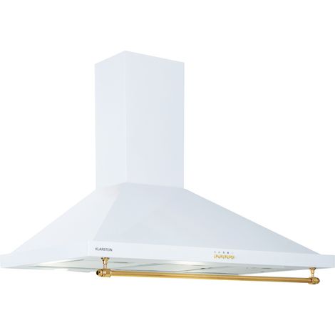 Klarstein Hotte Aspirante Cuisine 9 cm, Hotte Cheminée avec Filtres à Charbon, 61m³/h, 165W, Hotte de Cuisine en Acier Inoxydable avec Recirculation, Panneau de Commande, Eclairage LED, Classe A