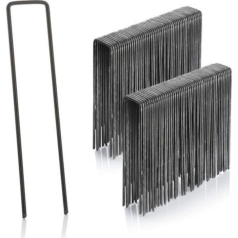 Pack of 100 steel fixing stakes, 2.9 mm, 150 mm long, 25 mm wide