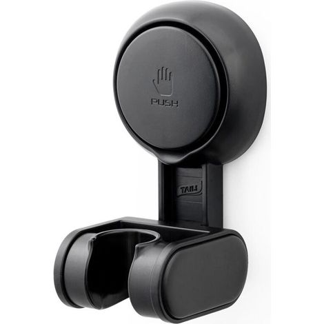 Support de Pommeau de Douche à Ventouse sans Perçage, étanche et Réglable en Hauteur, Support de Pommeau de Douche pour Salle de Bain, Grand Angle Réglable, Noir (1/5)