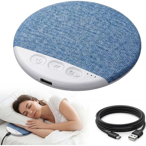 Bluetooth-Unterkissenlautsprecher für besseren Schlaf, Mini-Lautsprecher mit weißem Rauschen, Bluetooth 5.4, 30/60/90-Minuten-Timer, Einschlafhilfe für Bett und Reisen