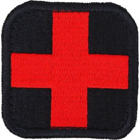 patch brode de moral militaire tactique de premiers secours de la croix rouge medic pour la pochette ifak rip away emt ems trauma medical paramedic first response rescue