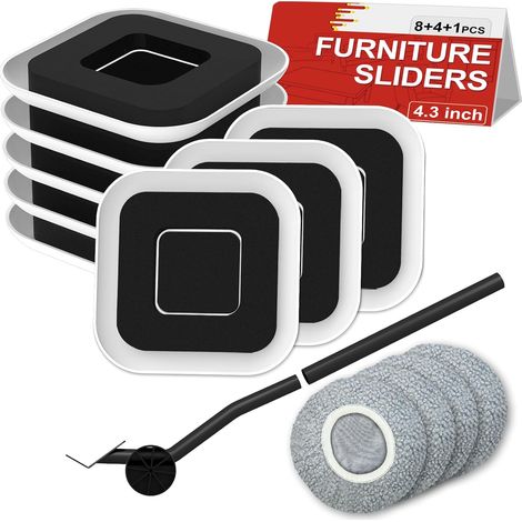Set Spostare Mobili Cuscinetti Scivolanti Grigio 11 cm (1/5)