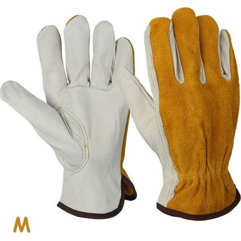 Gants de travail de soudage de travail Protection des mains Thorn Proof, jaune M (1/5)