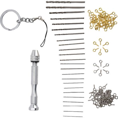 Kit d'outils de 126 pièces pour la fabrication artisanale de porte-clés et pendentifs (perçage manuel). (1/5)