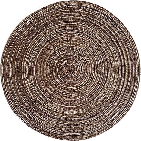 Placemat - Polypropylene Tissé - Lavable - Pour Table À Manger Intérieur Et Extérieur - 38 cm x 38 cm - Noir - Unité (1/2)