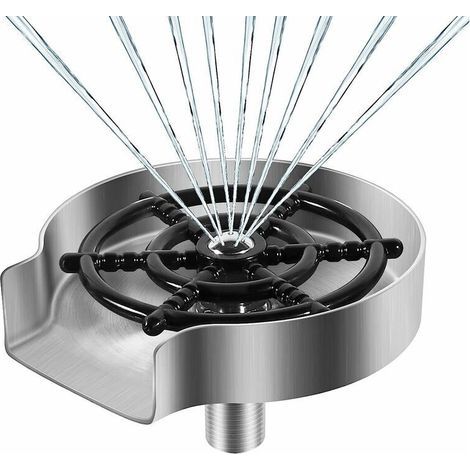 Edelstahl-Glasreiniger, Küchenspülenzubehör, Metallscheibe, Spülbecken-Glasreiniger, Glasreiniger, Küchenzubehör, Mattsilber (1/5)