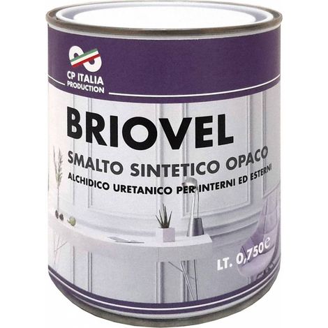 SMALTO BRIOVEL LT.0,375 BIANCO SATINATO. Prezzo per 1 pezzo.